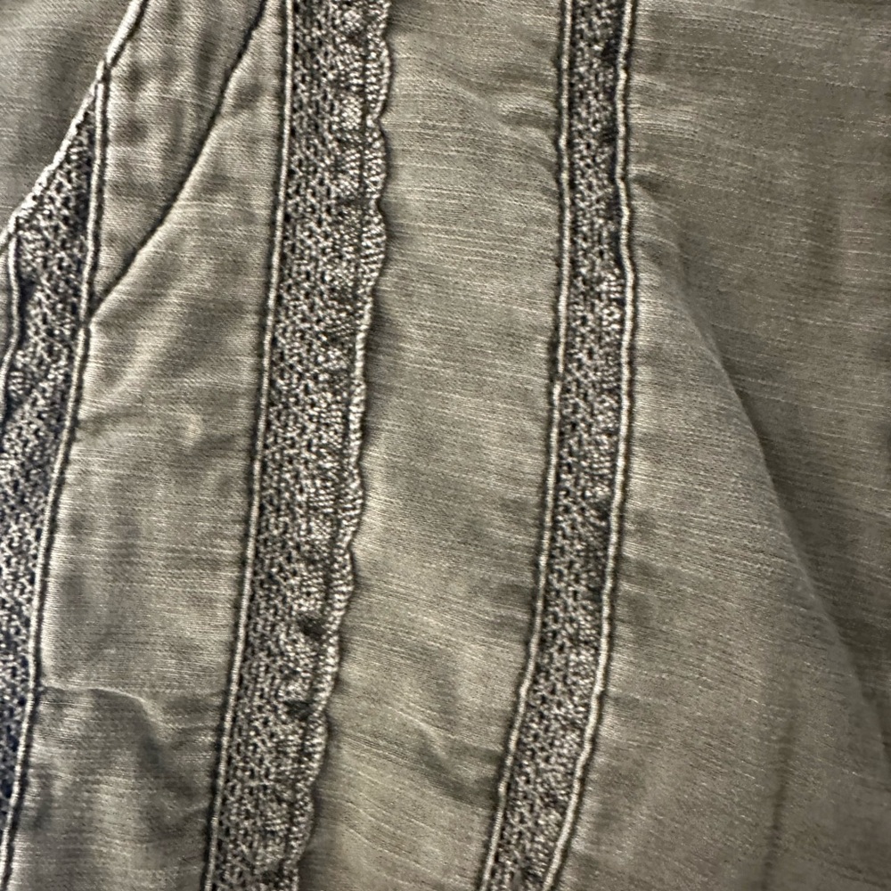 Free People Olive Cargo Shorts with Lace Detail - Picture 3 of 6